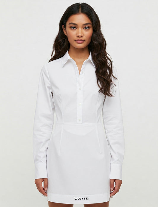 VANYTE SIGNATURE COTTON WHITE DRESS