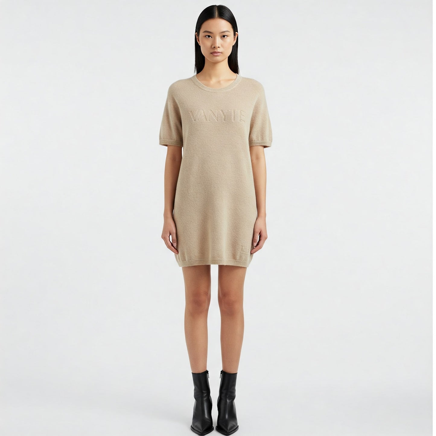 VANYTE STRAIGHT CASHMERE SANDY DRESS