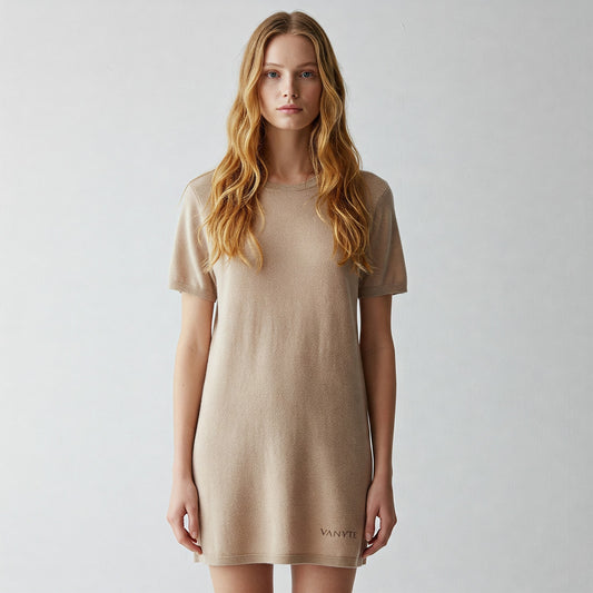 VANYTE STRAIGHT CASHMERE DRESS